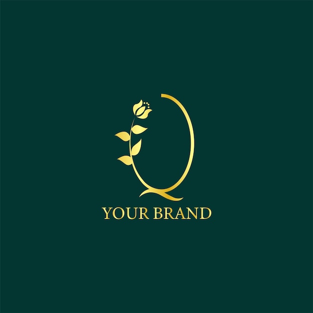 Vector luxe q-logo ontwerpsjabloon