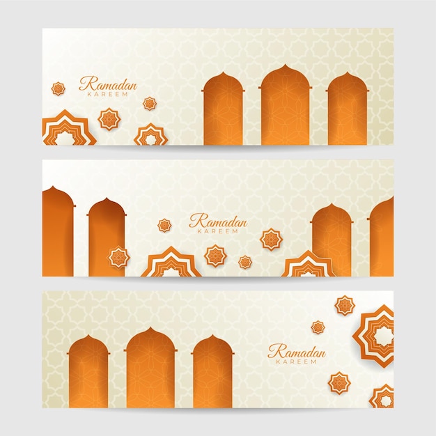 Luxe ramadan achtergrond met oranje arabesk patroon Arabische islamitische Oost-stijl decoratief ontwerp voor print poster cover brochure flyer banner