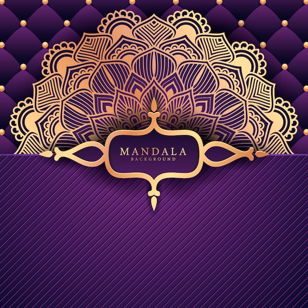 Luxe ramadan kareem mandala achtergrond wenskaart
