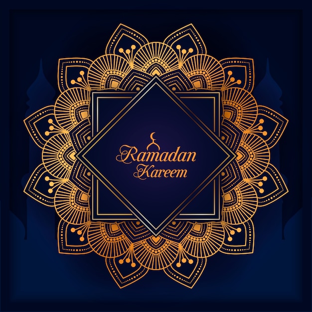 Luxe Ramadan Kareem Mandala achtergrond