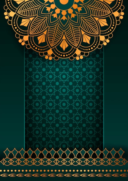Luxe ramadan kareem mandala achtergrond