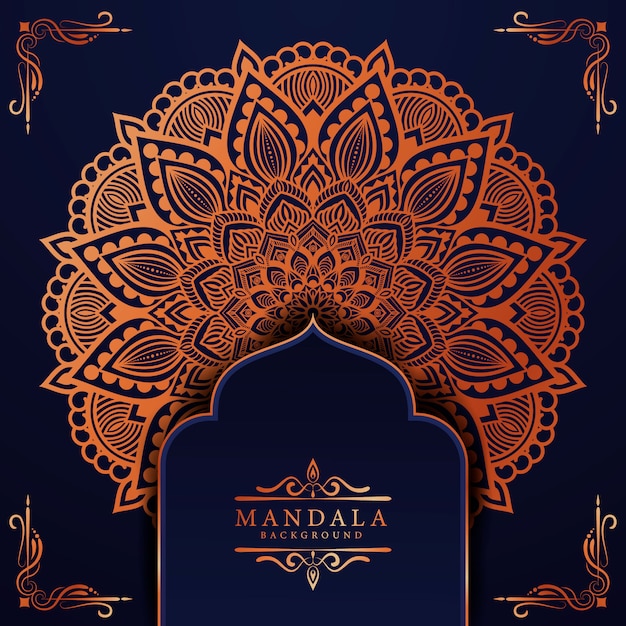 Luxe ramadan kareem mandala achtergrond