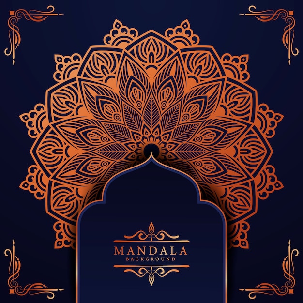 Luxe ramadan kareem mandala achtergrond