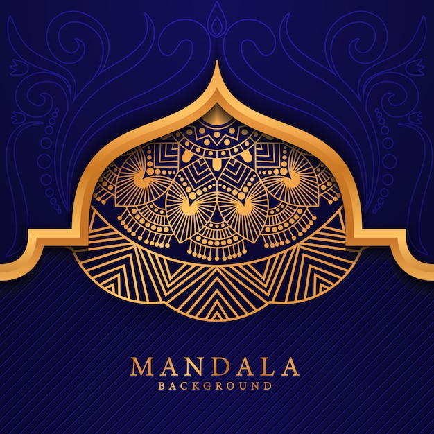 Luxe ramadan kareem mandala achtergrond