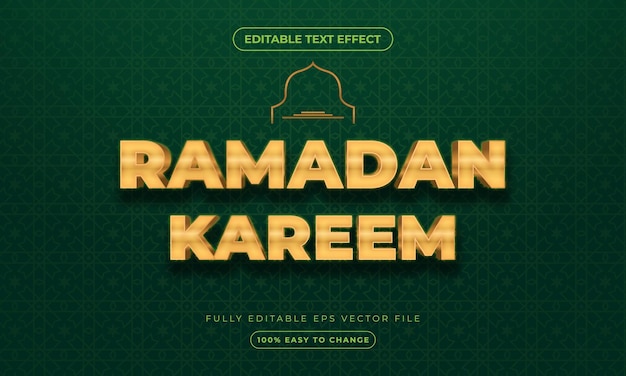 Luxe ramadan-teksteffect bewerkbaar