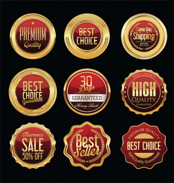 Luxe retro badges