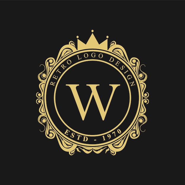 Luxe Retro gouden logo