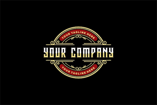 Luxe retro logo vintage Vector