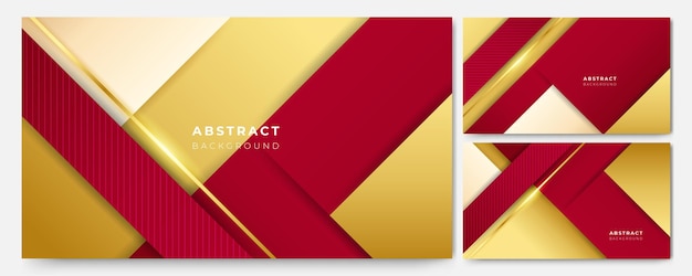 Luxe rode gouden achtergrond Elegante zakelijke presentatiebanner Vectorillustratie