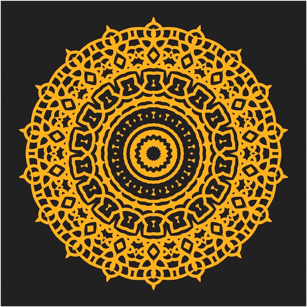 Vector luxe ronde mandala ornament