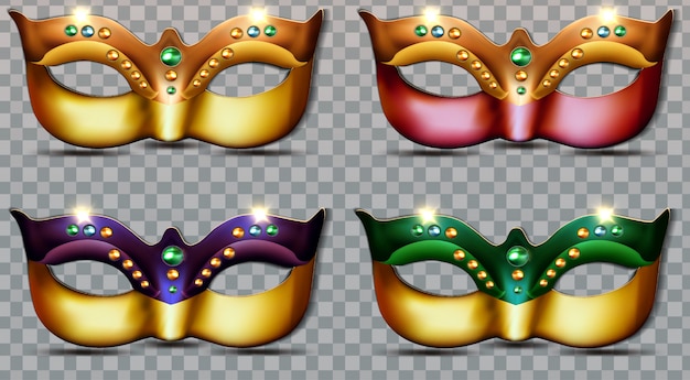 Luxe set collectie mardi gras maskers