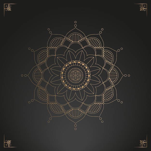 Luxe Sier Mandala Achtergrond Gratis Vector