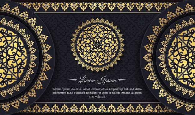 Luxe sier mandala achtergrond met arabische islamitische oosten patroon stijl premium