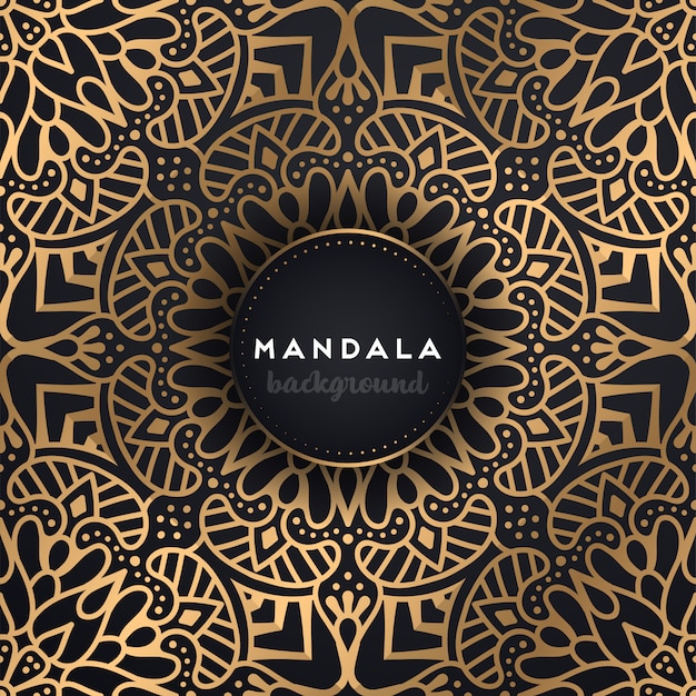 Luxe sier mandala achtergrond