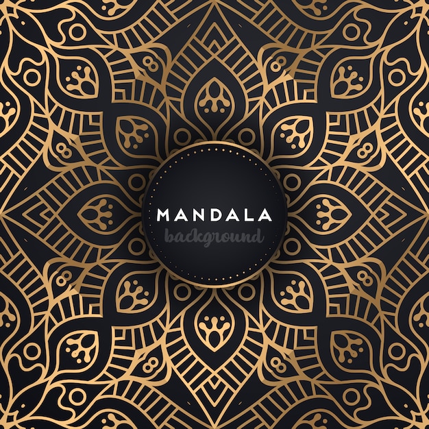 Luxe sier mandala achtergrond