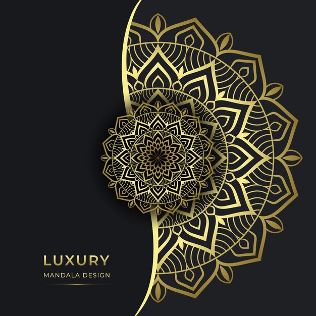 Luxe sier mandala achtergrondontwerp premium vector