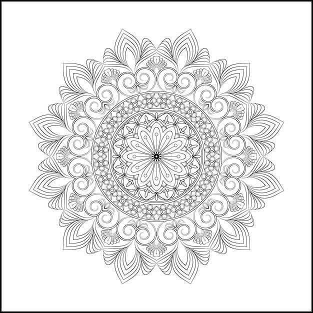 Luxe sier mandala effect ontwerp achtergrond in gouden kleur vector