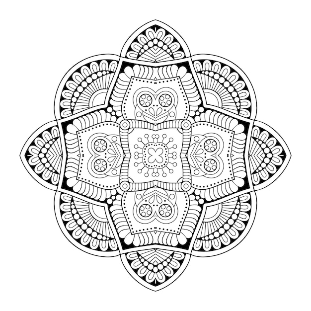 Luxe sier mandala illustratie