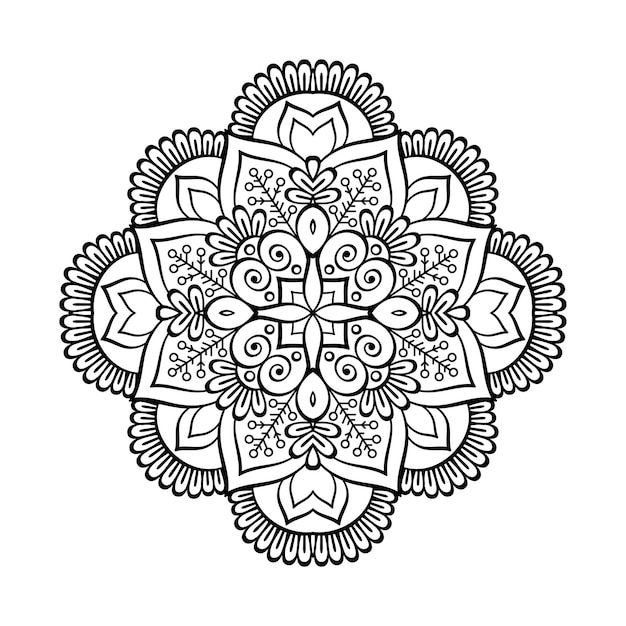 Luxe sier mandala illustratie