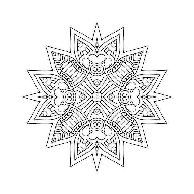 Luxe sier mandala illustratie