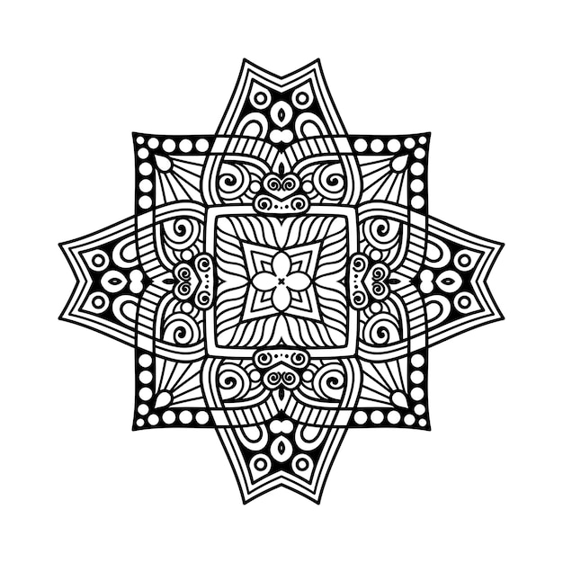 Luxe sier mandala illustratie