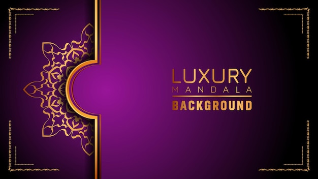 Luxe sier mandala logo achtergrond, arabesque stijl