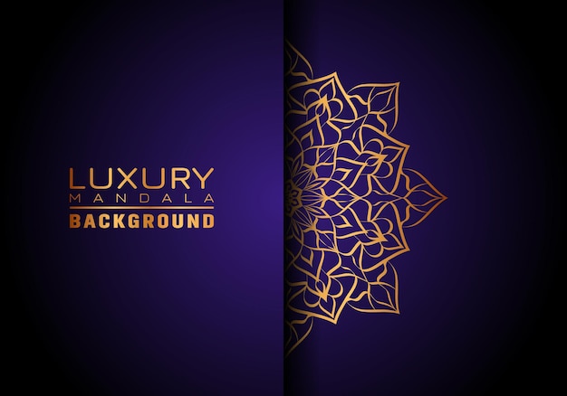 Luxe sier mandala logo achtergrond, arabesque stijl