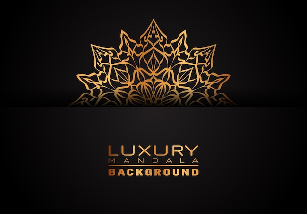 Luxe sier mandala logo achtergrond arabesque stijl