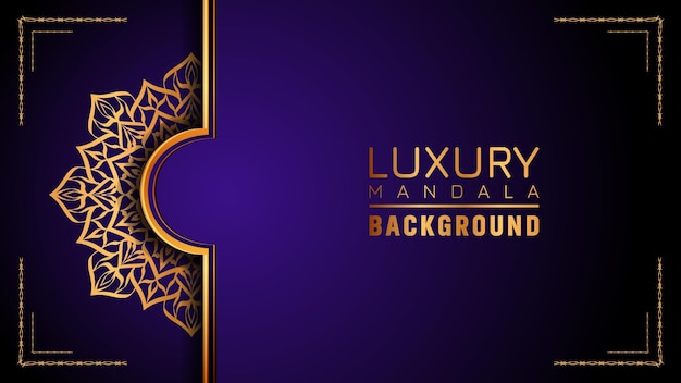 Luxe sier mandala logo achtergrond arabesque stijl