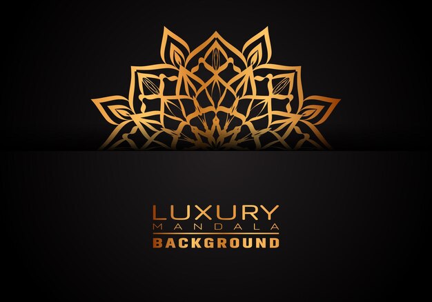 Luxe sier mandala logo achtergrond arabesque stijl