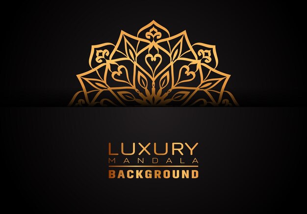 Luxe sier mandala logo achtergrond arabesque stijl