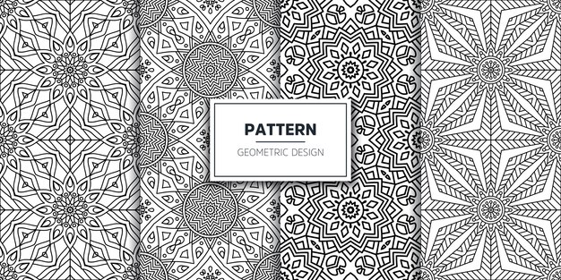 Luxe sier mandala naadloos patroon