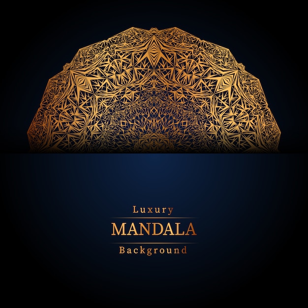 luxe sier mandala ontwerp achtergrond in gouden kleur, luxe mandala achtergrond voor bruiloft uitnodiging, boekomslag.
