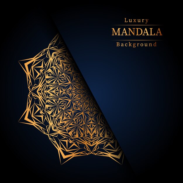 Luxe sier mandala ontwerp achtergrond in gouden kleur, luxe mandala achtergrond voor bruiloft uitnodiging, boekomslag