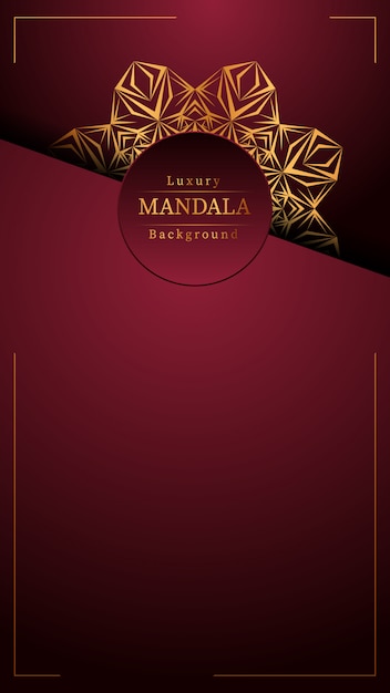 Luxe sier mandala ontwerp achtergrond in gouden kleur, luxe mandala achtergrond
