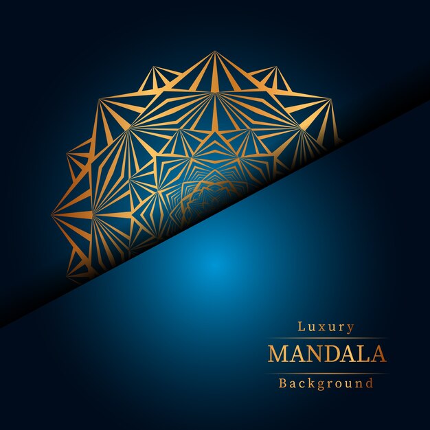 Luxe sier mandala ontwerp achtergrond in gouden kleur, luxe mandala achtergrond
