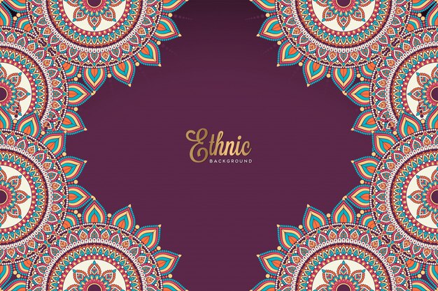 Luxe sier mandala ontwerp achtergrond in gouden kleur vector