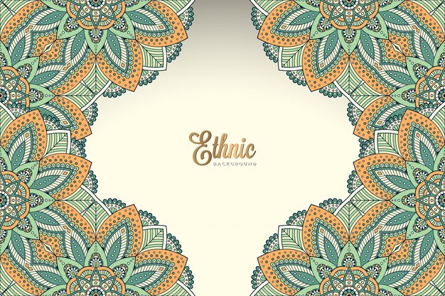 Luxe sier mandala ontwerp achtergrond in gouden kleur vector