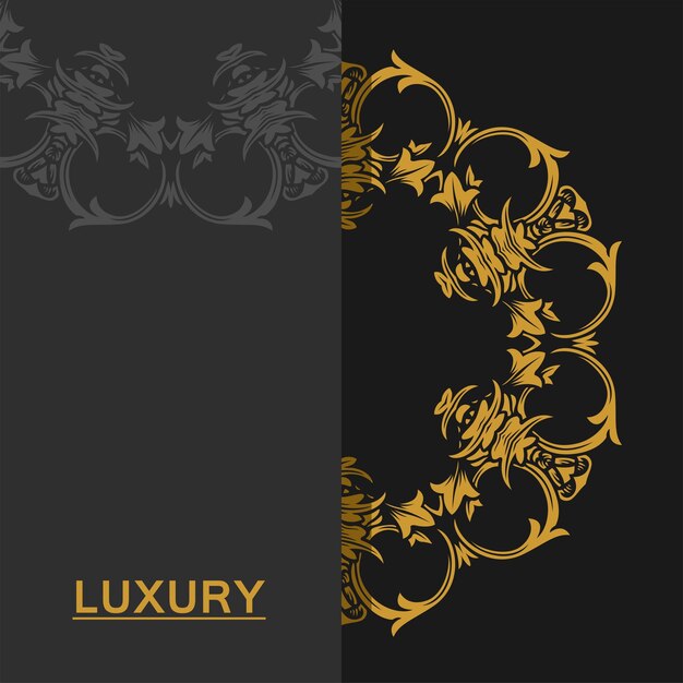 Luxe sier mandala ontwerp achtergrond in gouden kleur