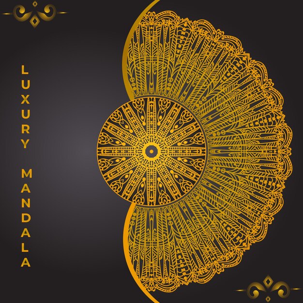 Luxe sier mandala ontwerp achtergrond sjabloon