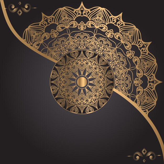 Luxe sier mandala ontwerp achtergrond sjabloon