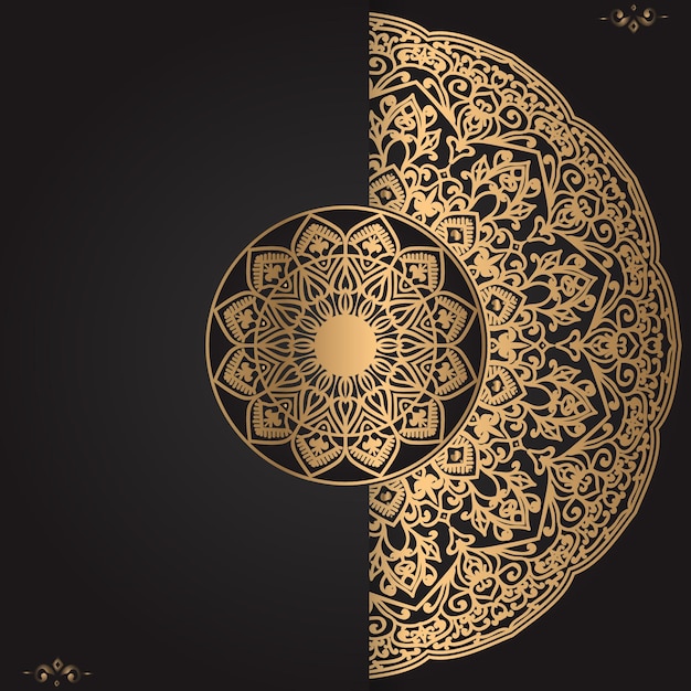 Vector luxe sier mandala ontwerp achtergrond sjabloon