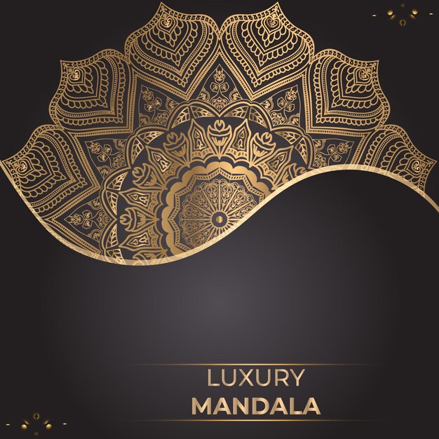 Luxe sier mandala ontwerp achtergrond sjabloon