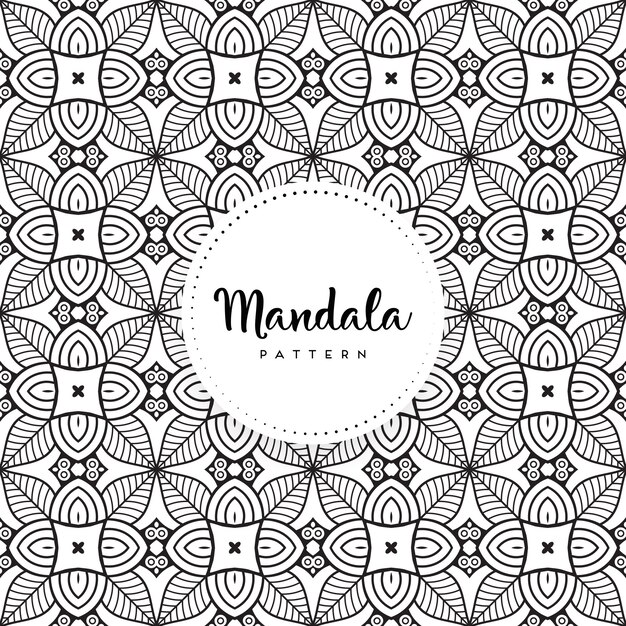 Vector luxe sier mandala ontwerp achtergrond