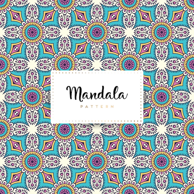 Luxe sier mandala ontwerp achtergrond