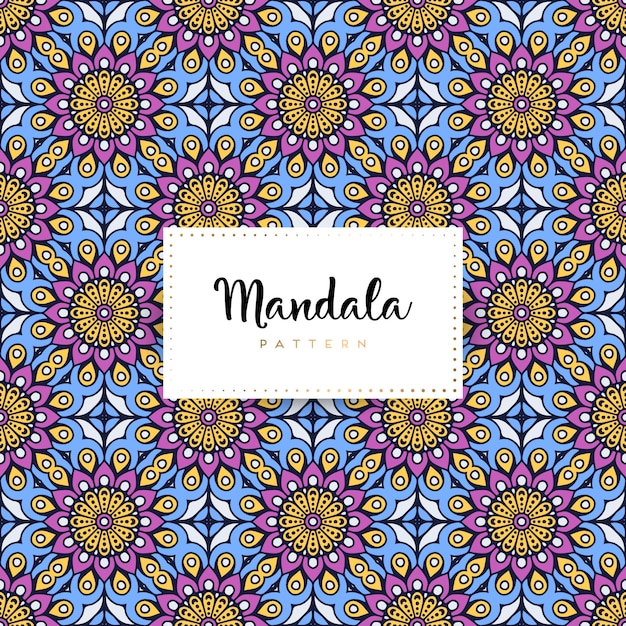 Luxe sier mandala ontwerp achtergrond