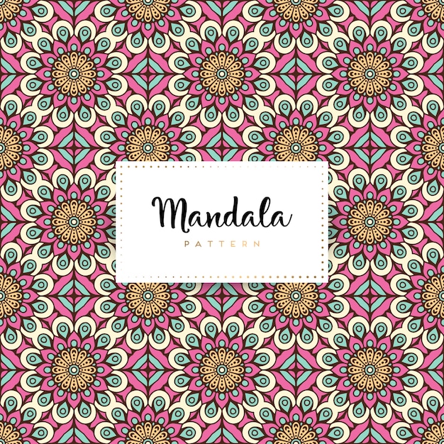 Luxe sier mandala ontwerp achtergrond