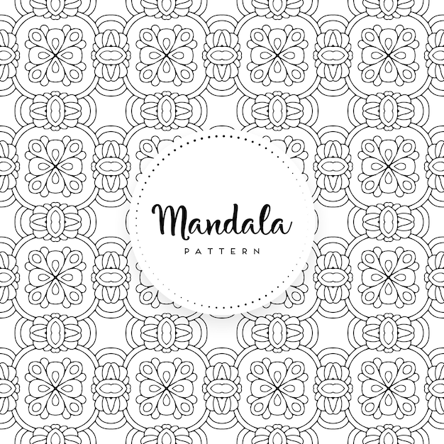 Luxe sier mandala ontwerp achtergrond