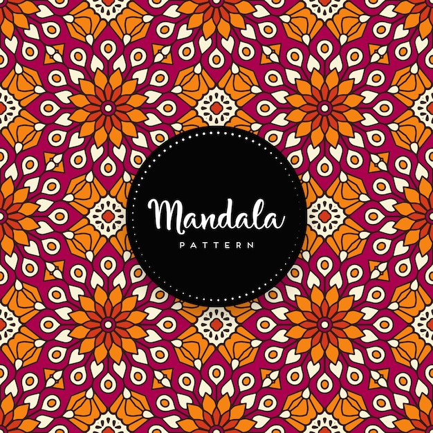 Luxe sier mandala ontwerp achtergrond