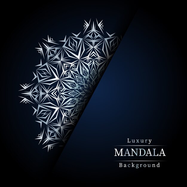 Luxe sier mandala ontwerp